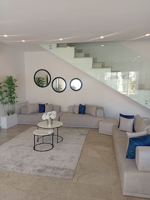Villa, 4 Bedrooms, Smoking, Private Pool | Living area - Luxurious Villa in Gammarth With Private Pool and Garden Views (La Marsa)