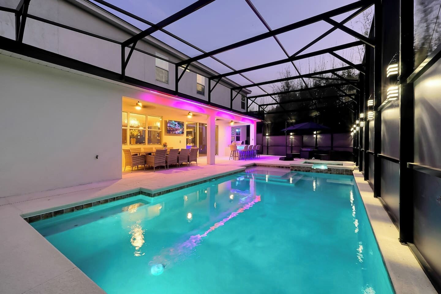 A heated pool