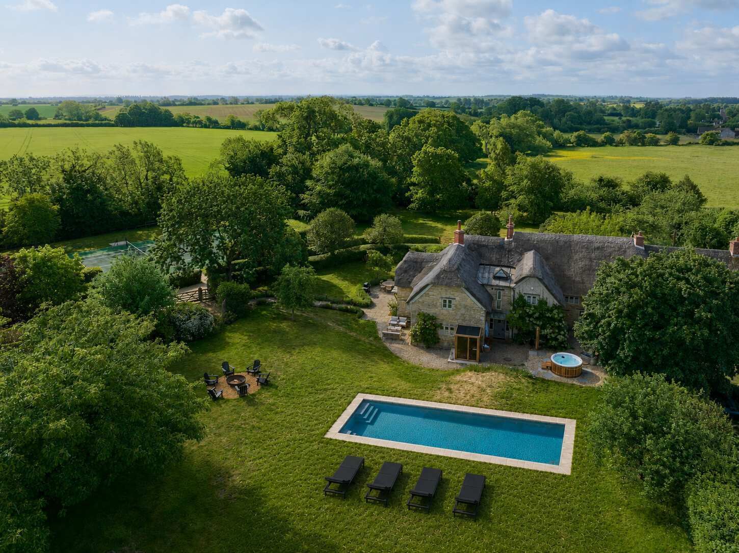 A heated pool