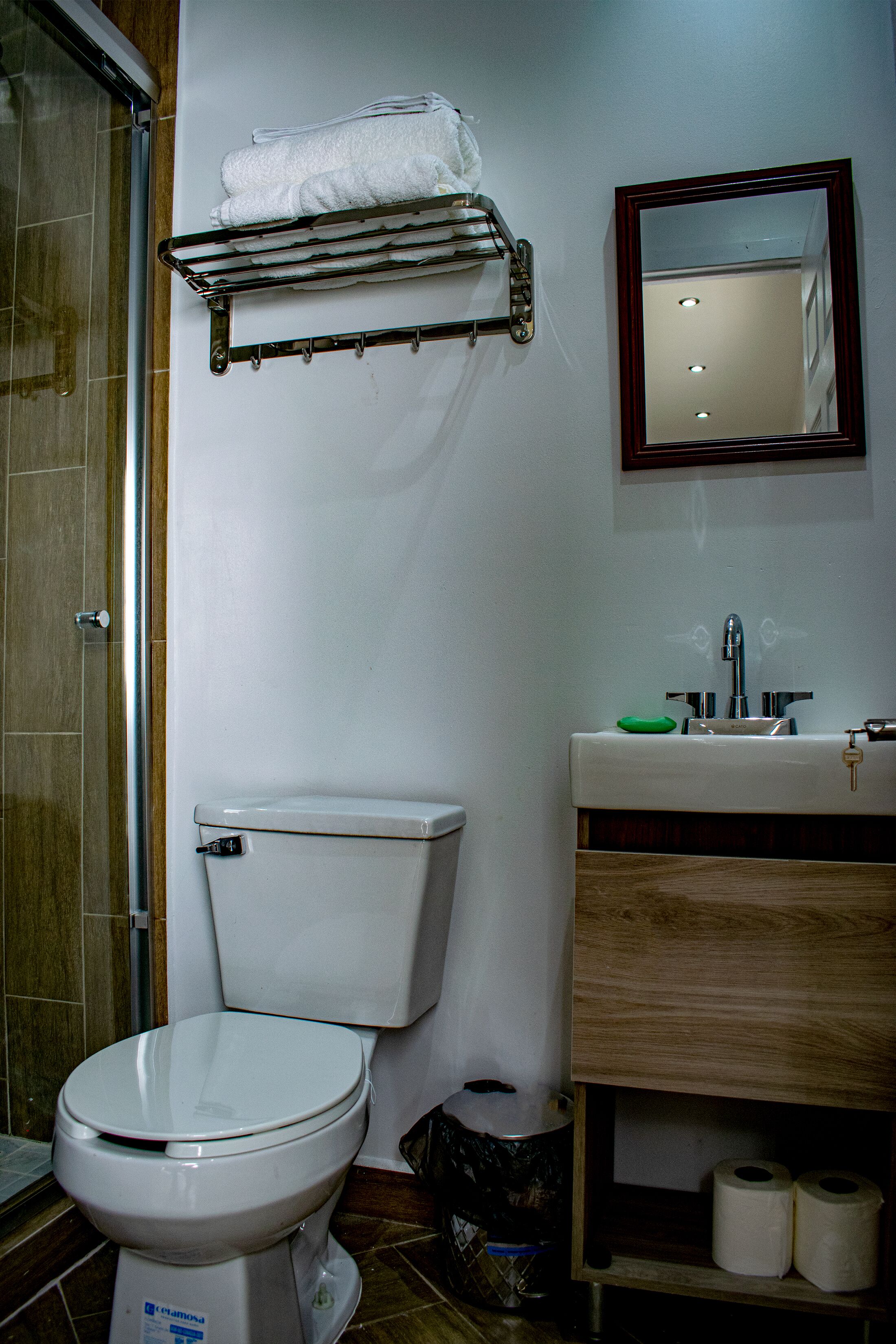 Basic Room | Bathroom | Bathtub, towels, soap, shampoo