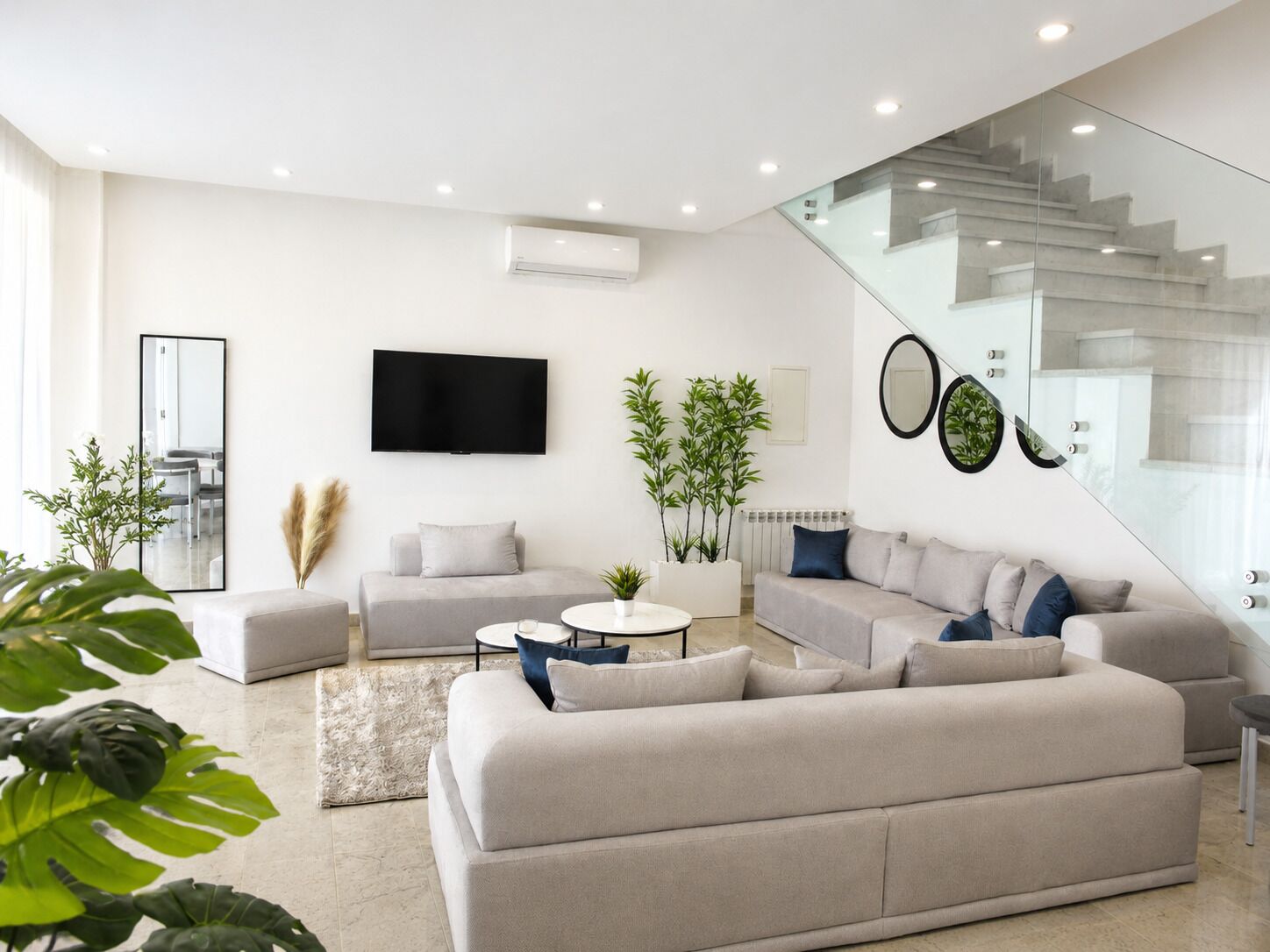 Villa – deluxe, balkong, bassengutsikt | Oppholdsområde