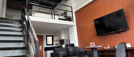 Loft premium, vista para a montanha | Parte interna