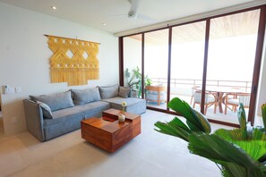 Deluxe Villa, 2 Bedrooms, Patio, Sea View | Living area - SoLuna Residences at Cerro del Vigia (Zihuatanejo)