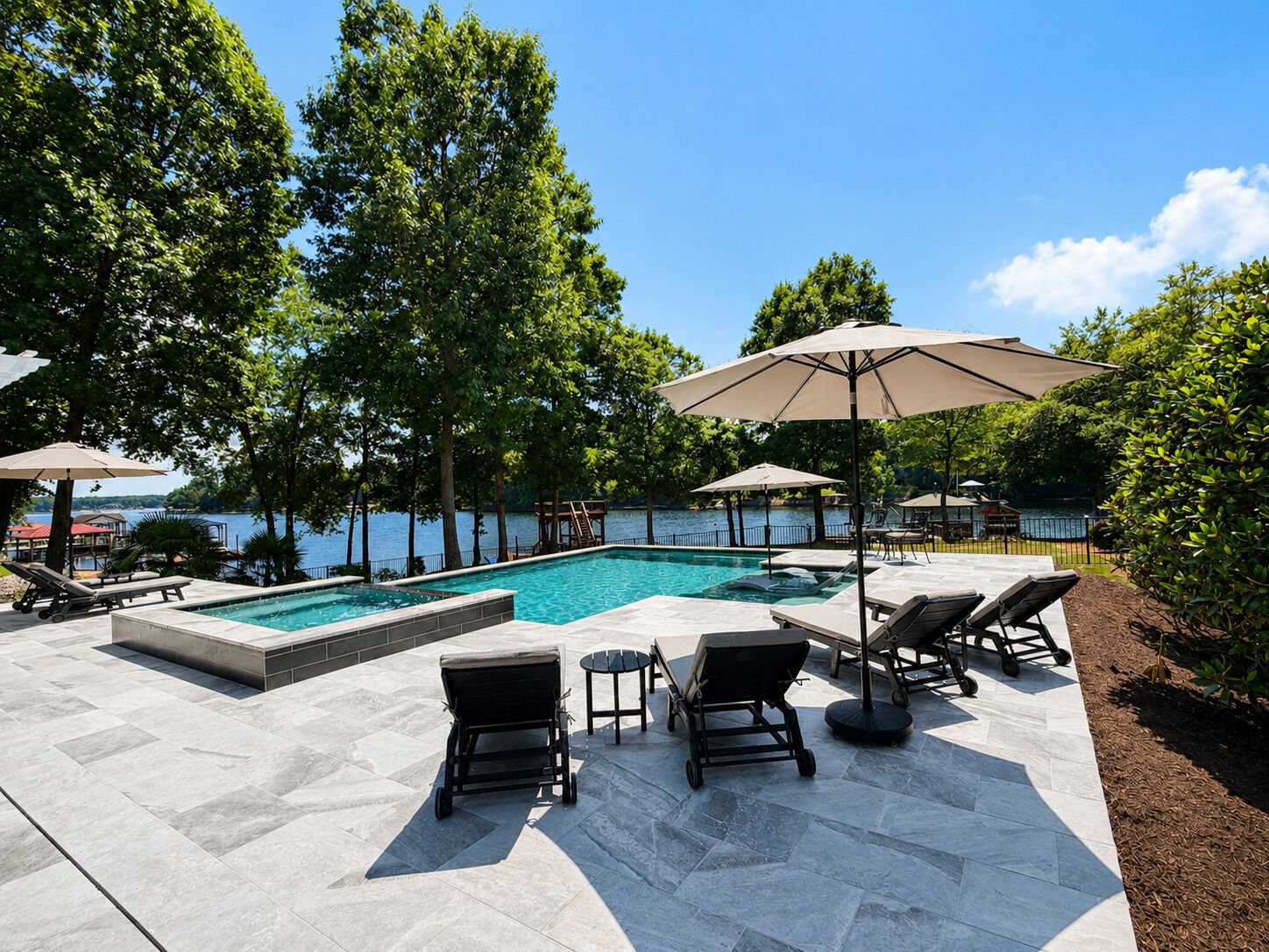 A heated pool