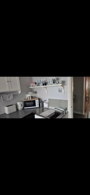 Private kitchen - Studio Apartment Sleeps 4 with Parking (Rumney)