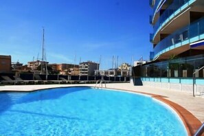 Pool - Trébol apartment with air conditioning and pool (Roses)
