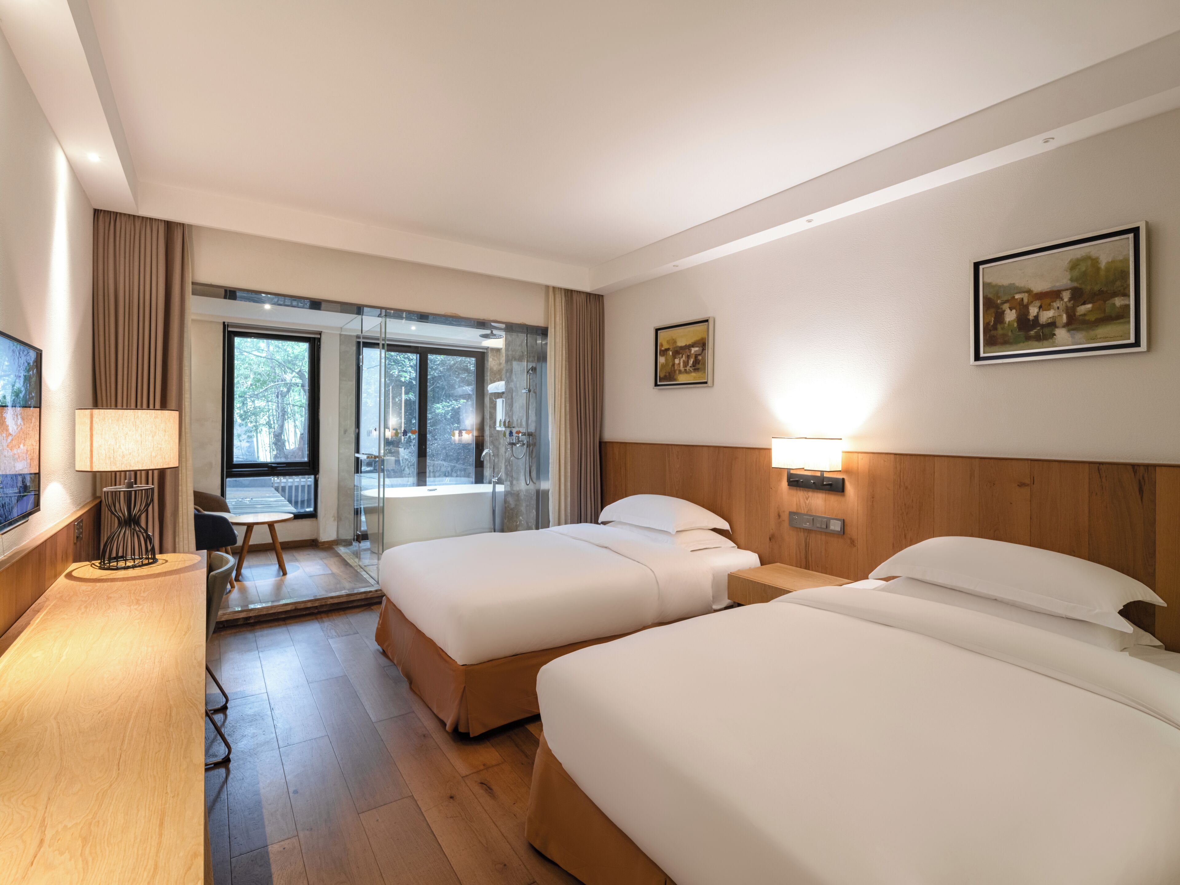 Klassieke Twin kamer, uitzicht op heuvels | Gratis wifi
