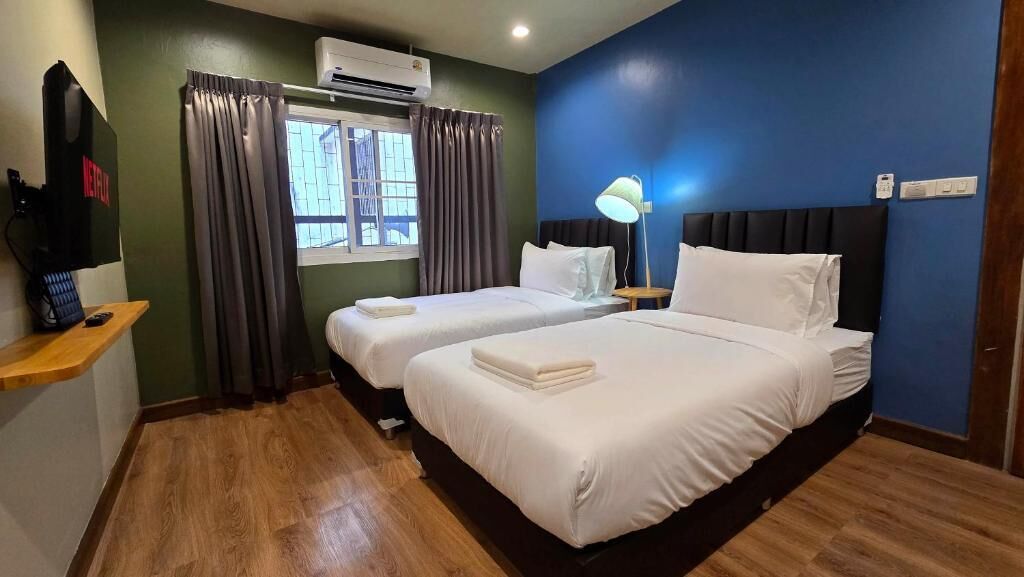 ห้องทวิน | ผ้าม่านกันแสง, Wi-Fi ฟรี