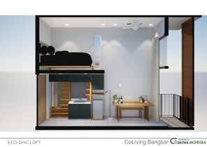 Loft, Balcony, City View | Floor plan - Social by The Assembly Place (Kuala Lumpur)
