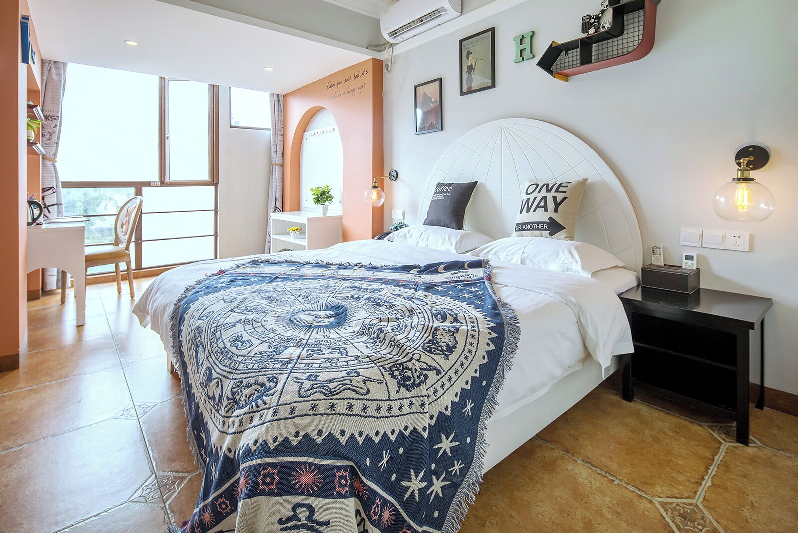 Classic Double Room, Partial Ocean View | Laptop workspace, iron/ironing board, free WiFi