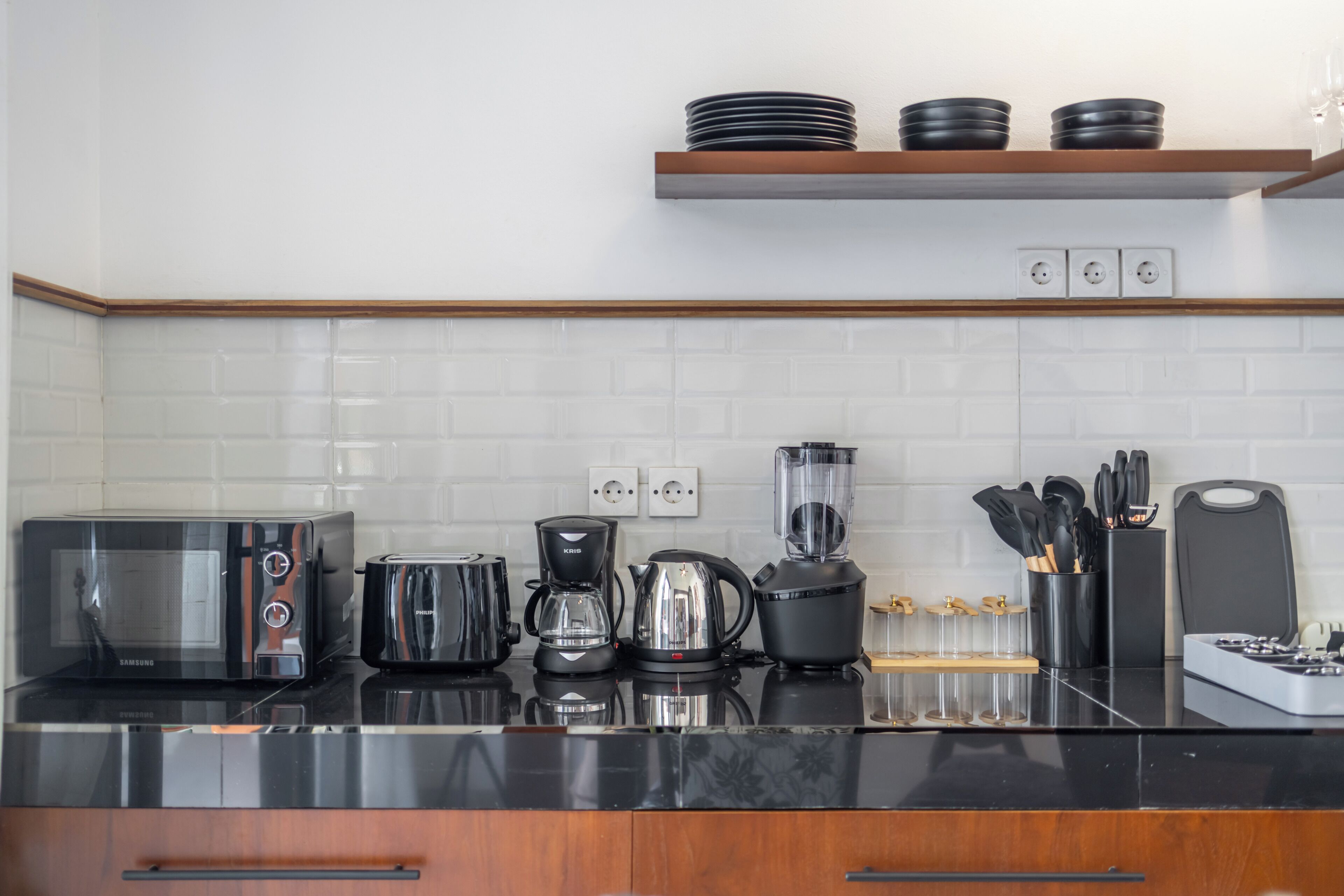 Luxury Villa, Pool View | Private kitchen | Spices, eco-friendly cleaning products, paper towels