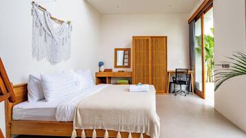 Deluxe Villa, Pool View | Egyptian cotton sheets, premium bedding, in-room safe