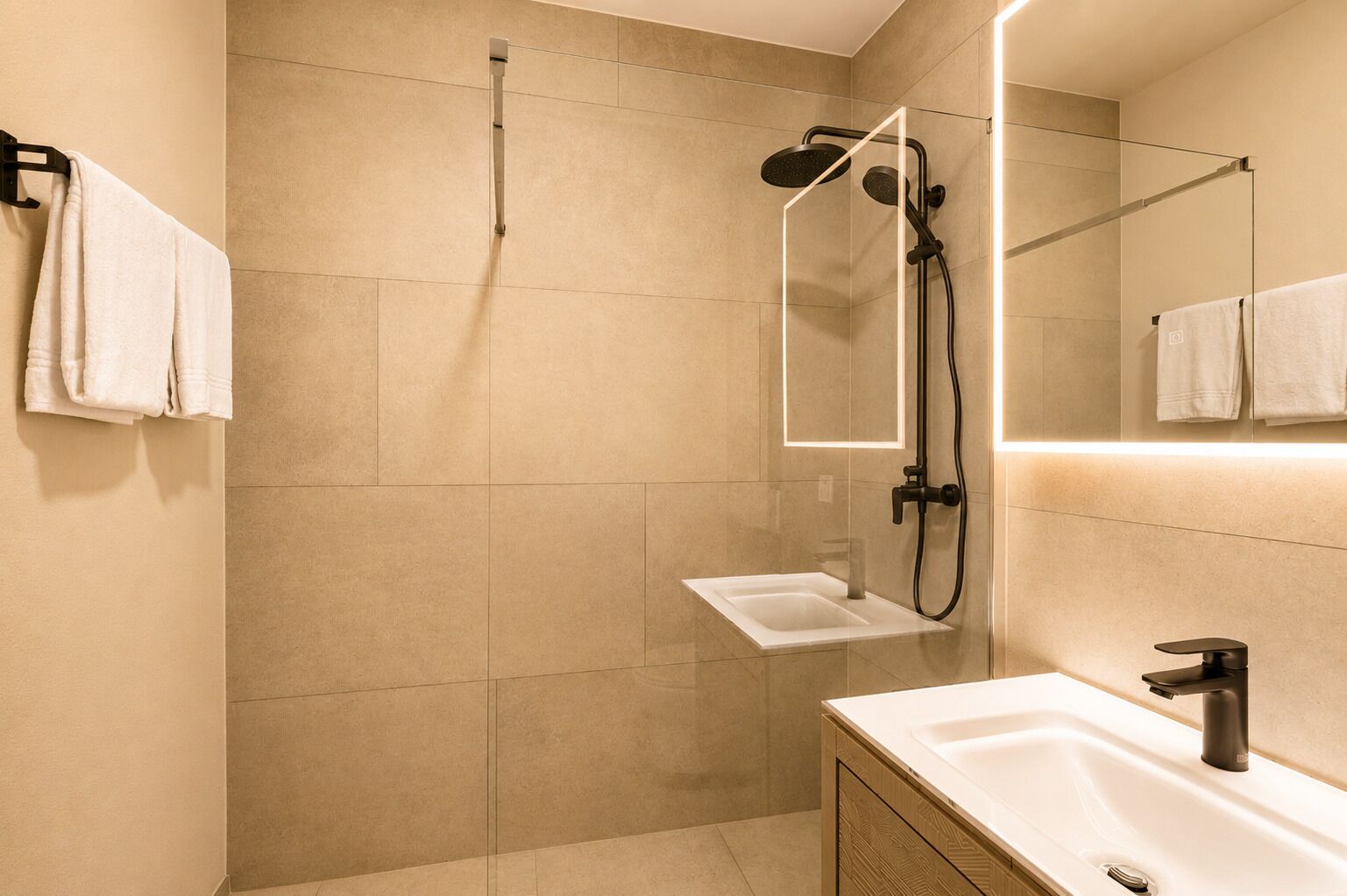 Departamento estándar | Baño | Toallas y papel de baño 