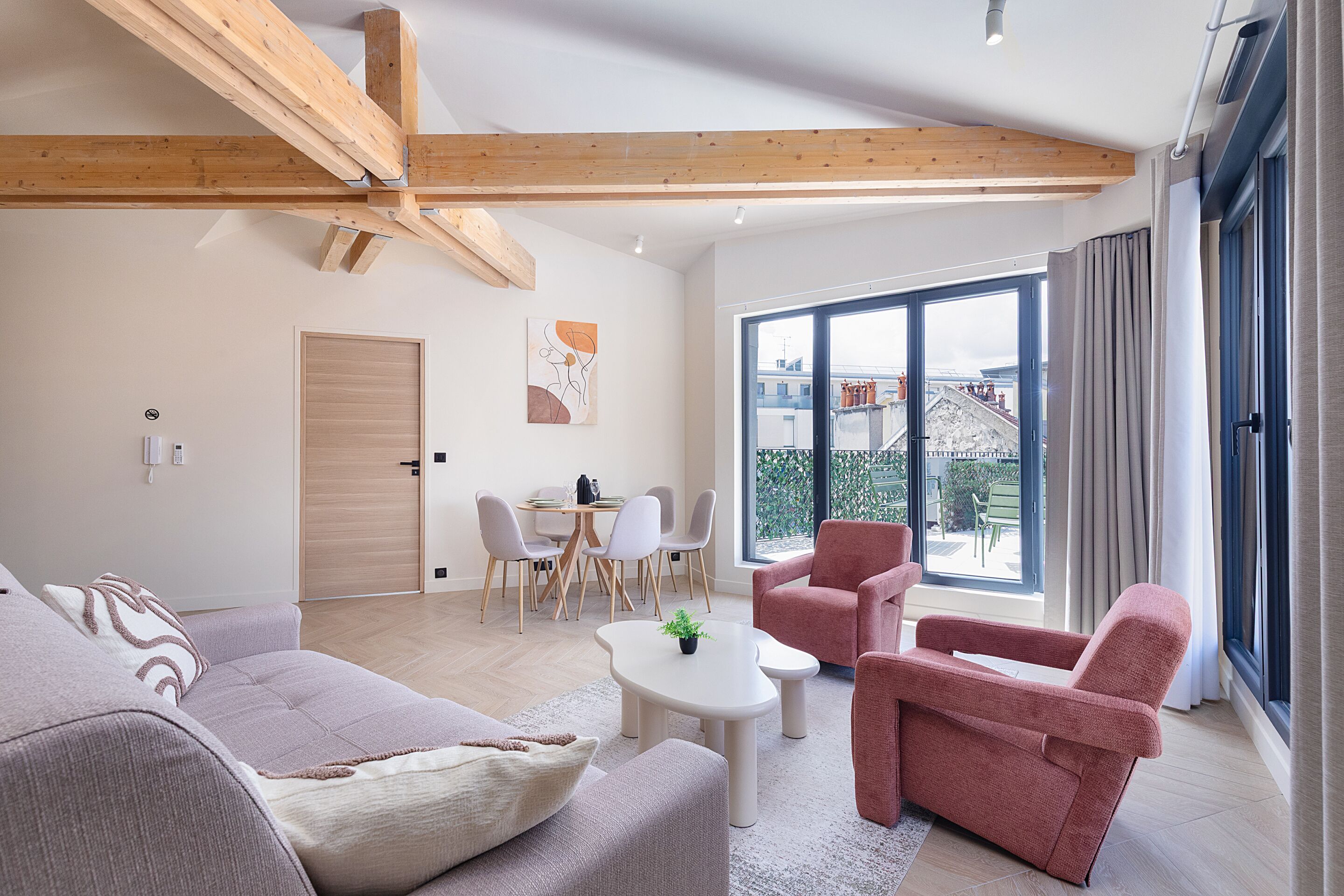 Luxe appartement, uitzicht op de stad | Lounge