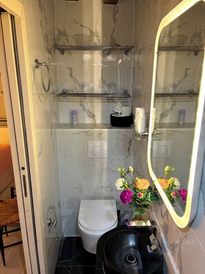 Shower, hair dryer, towels, soap - Heart of Saint-Germain Cozy 2BR for 5 Aldaro (Paris)