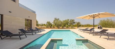 A heated pool
