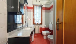 Dusche, Haartrockner, Bidet, Handtücher