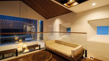 Villa, 2 Bedrooms, Private Pool, Pool View | Living area | 65-inch Smart TV with cable channels, Netflix, streaming services