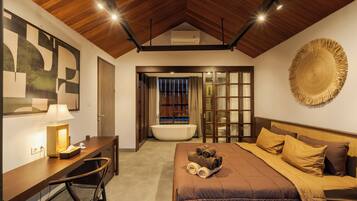 Villa, 2 Bedrooms, Private Pool, Pool View | In-room safe, blackout curtains, iron/ironing board, free WiFi