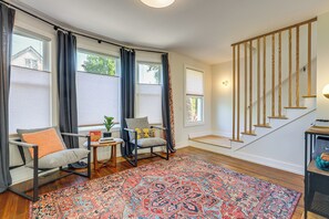 House (3 Bedrooms) | Interior - Yard & Fire Pit! Chic Retreat, 2 Mi to Ford Field (Detroit)