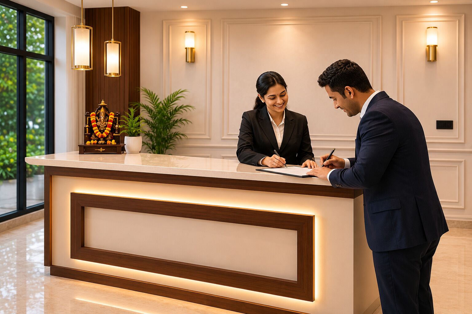 Desk, laptop workspace, free WiFi