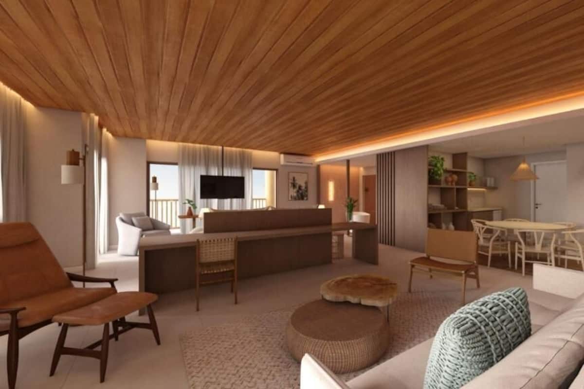 Suite de Lujo Frente al Mar | Área de sala de estar | Smart TV de 43 pulgadas con canales digitales y Netflix 