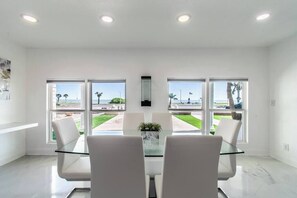House, Multiple Beds, Pool Access, Ocean View (3553 + 3554 Ocean) | Dining - Sleep 29 - Oceanfront Retreat 2 Homes for 29-guests! (Corpus Christi)