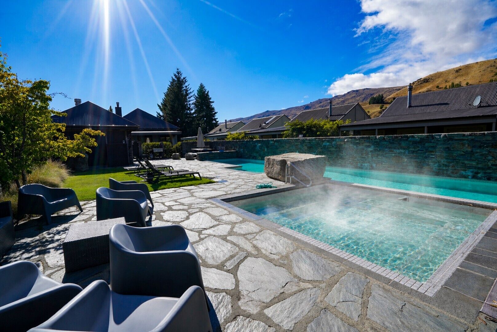 A heated pool
