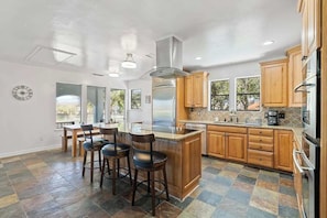 House, Multiple Beds, Pool Access, Partial Ocean View (5815 + 5833 Ocean) | Private kitchen - Sleeps 28 - Ocean View - Pearl on Ocean Dr, Combined Estate (Corpus Christi)