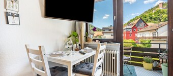 Landhaus Gisela 2.0 – Appartement moderne avec balcon, vue sur le château, emplacement central