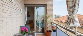 Appartement 'Cubelles' avec vue sur mer, terrasse privée et climatisation