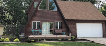 Double A frame Lake House on Pomme de Terre with Dock and Direct Lake Access