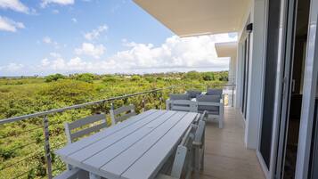 Deluxe Apartment, 3 Bedrooms, Partial Ocean View | Balcony view