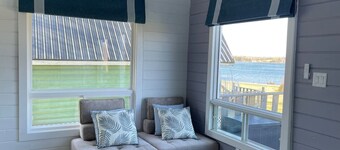 Serene Cove Retreat Blue Cottage-overseeing beautiful Montague River and and peaceful harbor