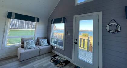 Serene Cove Retreat Blue Cottage-overseeing beautiful Montague River and and peaceful harbor