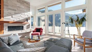 TV, fireplace, offices