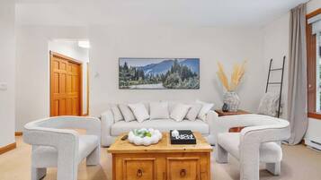 TV, fireplace, offices