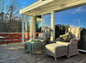 Terrace/patio - Moored houseboat on Haldenvassdraget (Aremark)
