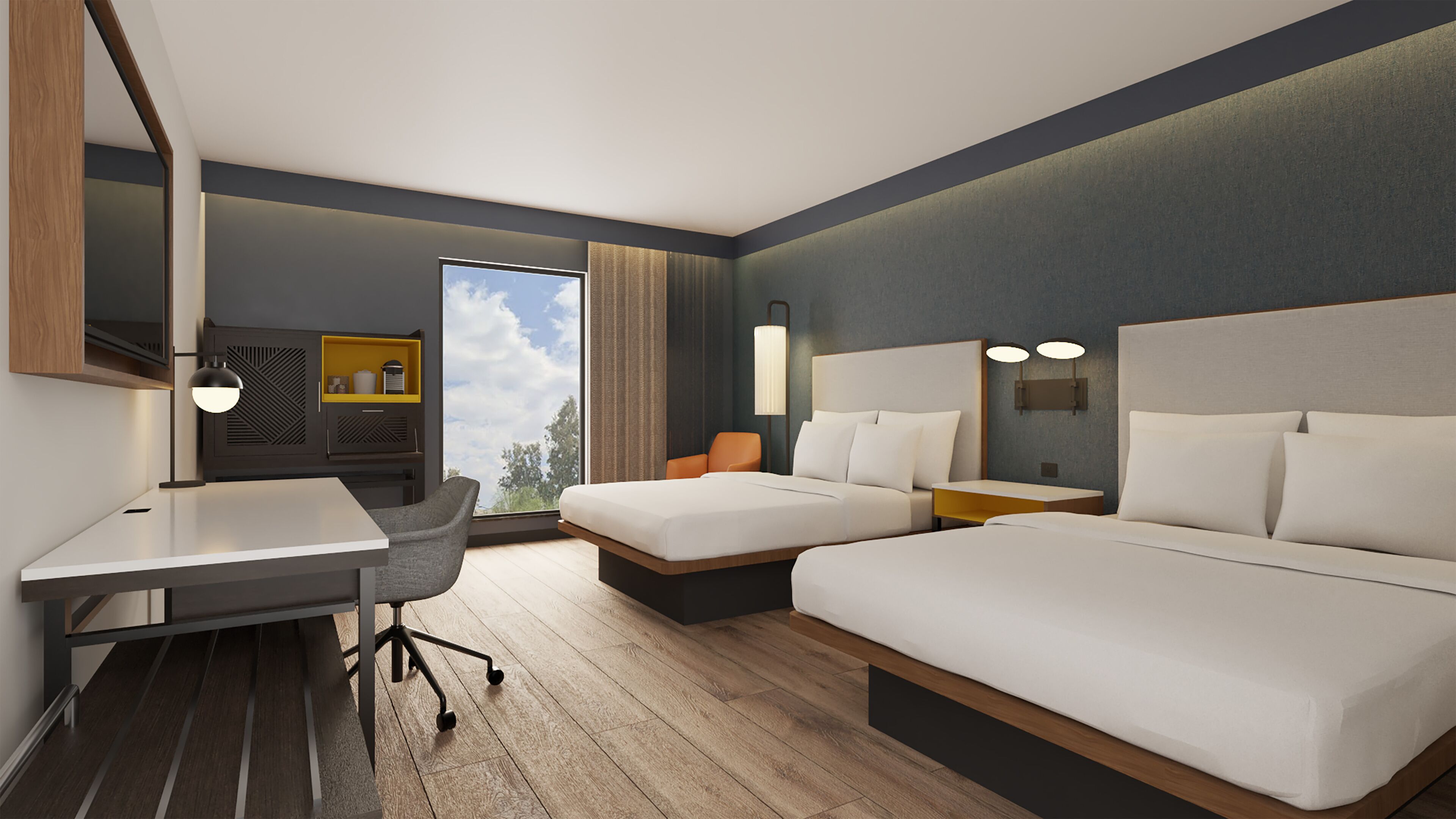 Standard Room, Non Smoking, City View | In-room safe, desk, laptop workspace, blackout curtains