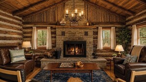 Interior -     🍁 Fall Escape | Waterfront Log Cabin | Fireplace | Private Beach (Meaford)