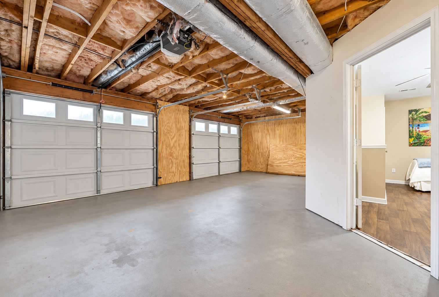 This Suite Stays Atlanta property includes a garage adjoining the lower-level living spaces.