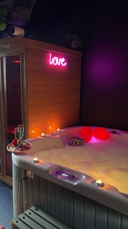 Outdoor spa tub. Maison Soleya -Wellness escape with spa & jacuzzi