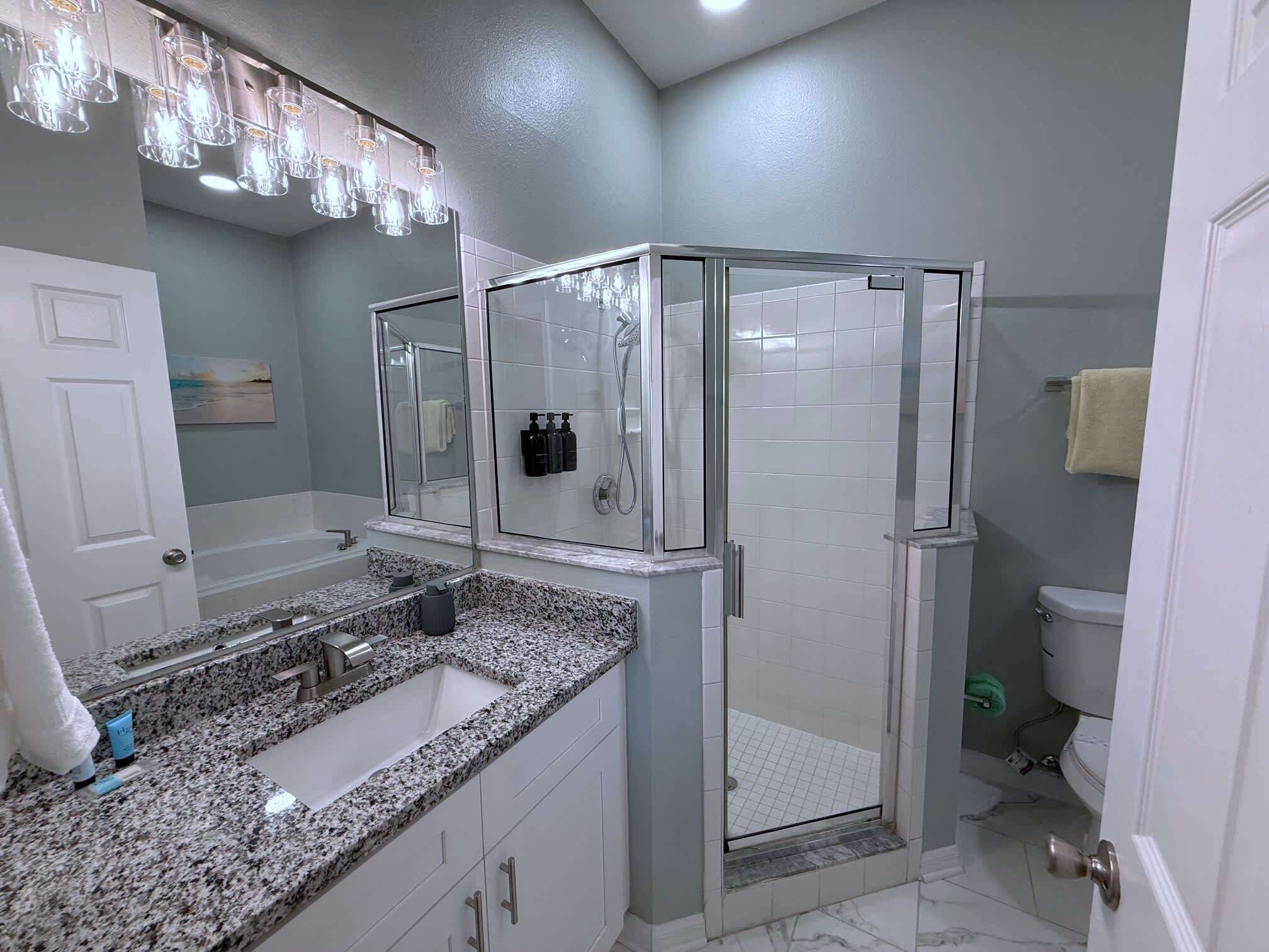 Townhome, Multiple Beds, Golf View (2473SAB) | Bathroom | Towels, soap, shampoo, toilet paper