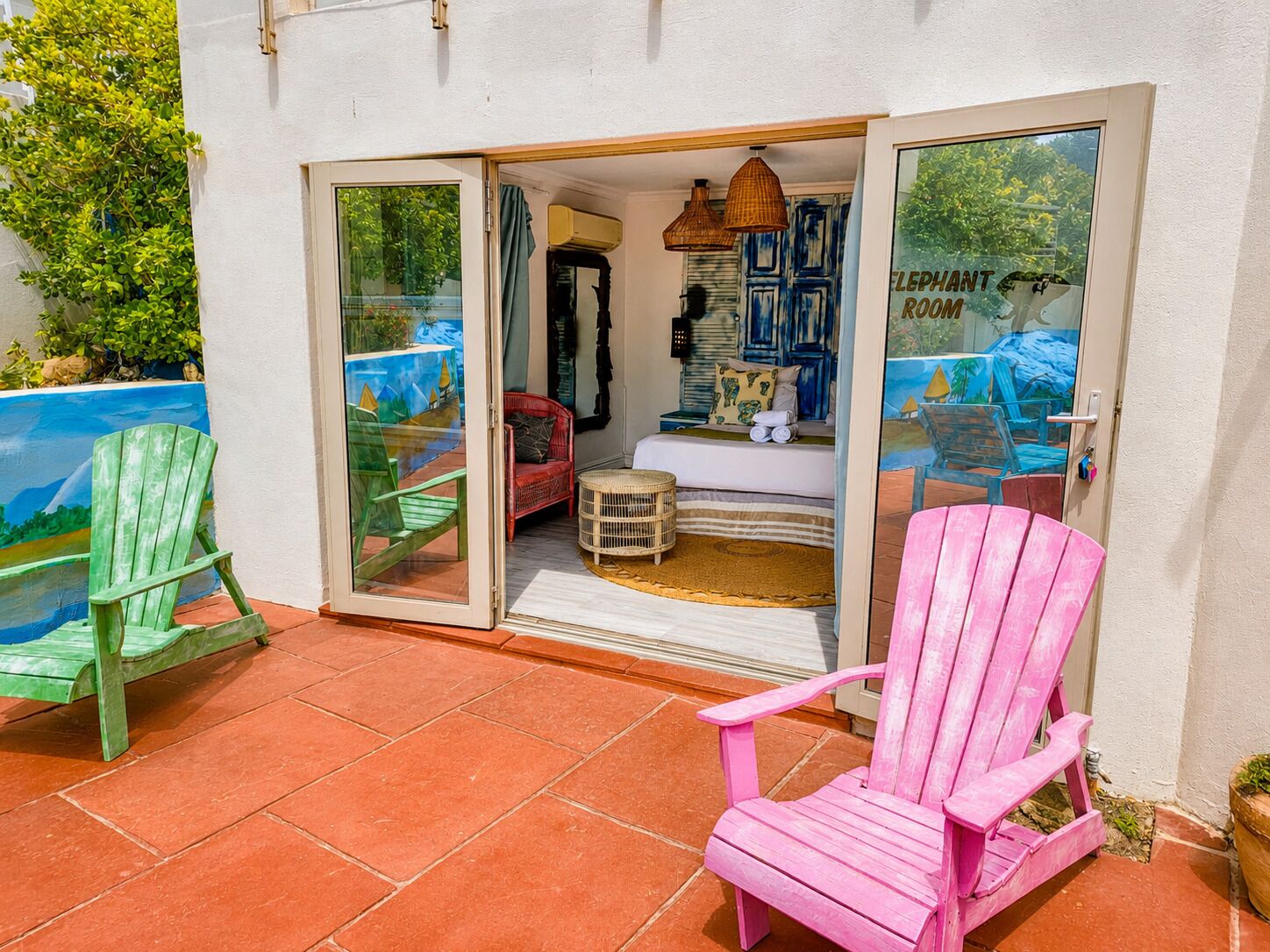 Dobbeltrom – deluxe, terrasse, bassengutsikt | Terrasse/patio