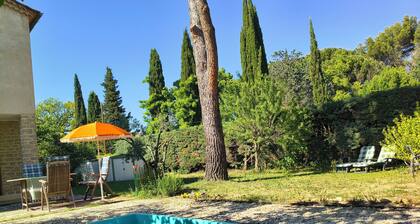 Light, spacious, peaceful apartment near centre. Private balcony garden and pool