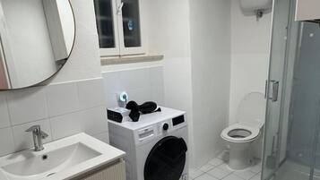 Hair dryer, towels