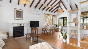 TV, fireplace, DVD player