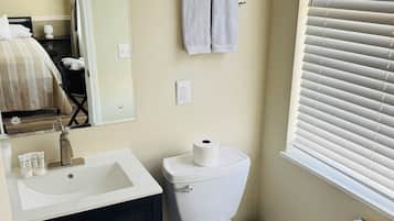 Hair dryer, towels