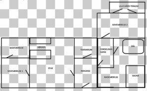 A hotel layout with multiple rooms, including a spa, sauna, and a technical room. - 4 Star Holiday Home in Aabybro (Aabybro)