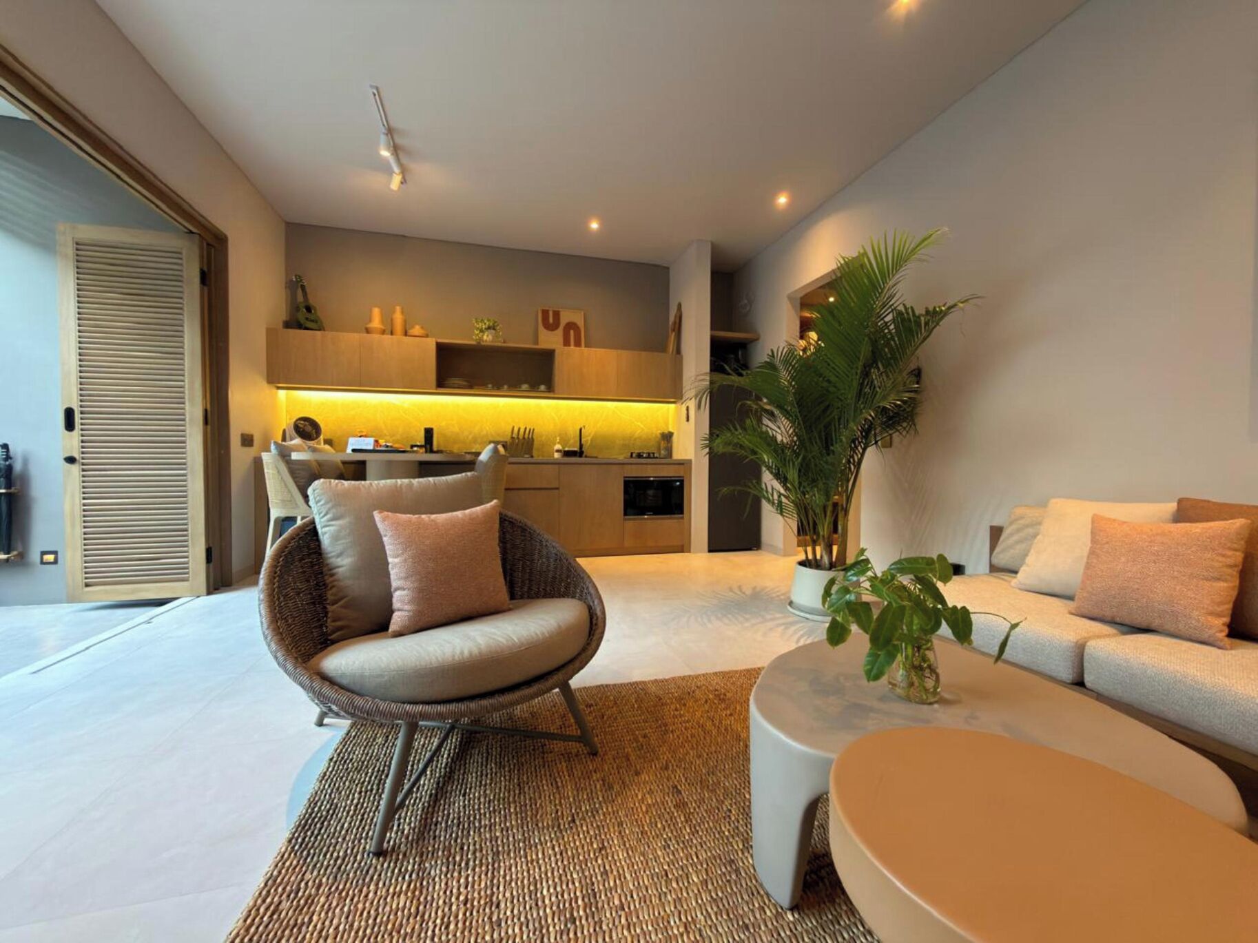 Luxury Villa, 2 Bedrooms, Private Pool | Living area | 40-inch Smart TV with digital channels